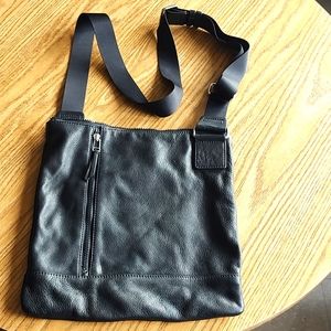 Margot leather crossbody bag north/south zipper